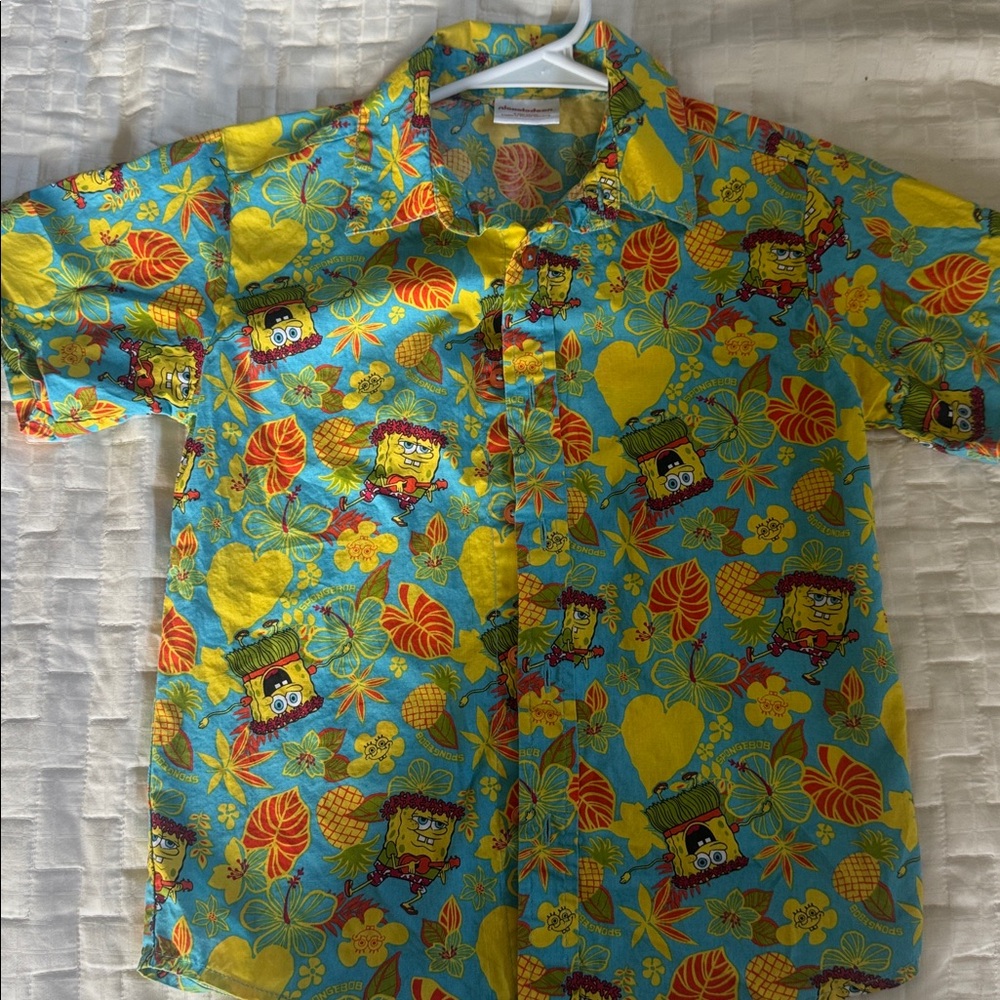 Nickelodeon Kids Button Down Shirt - Blue, Yellow, Red